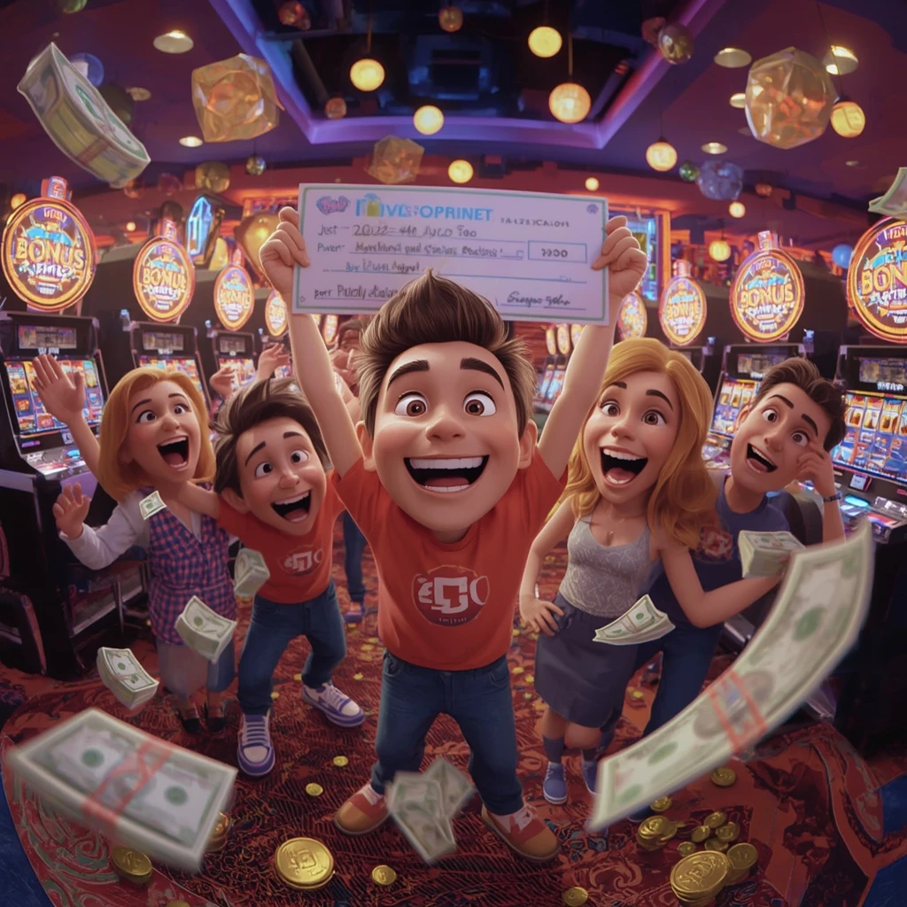 bonus nelle mani dell'uomo al casinò SUNRISE SLOTS CASINO